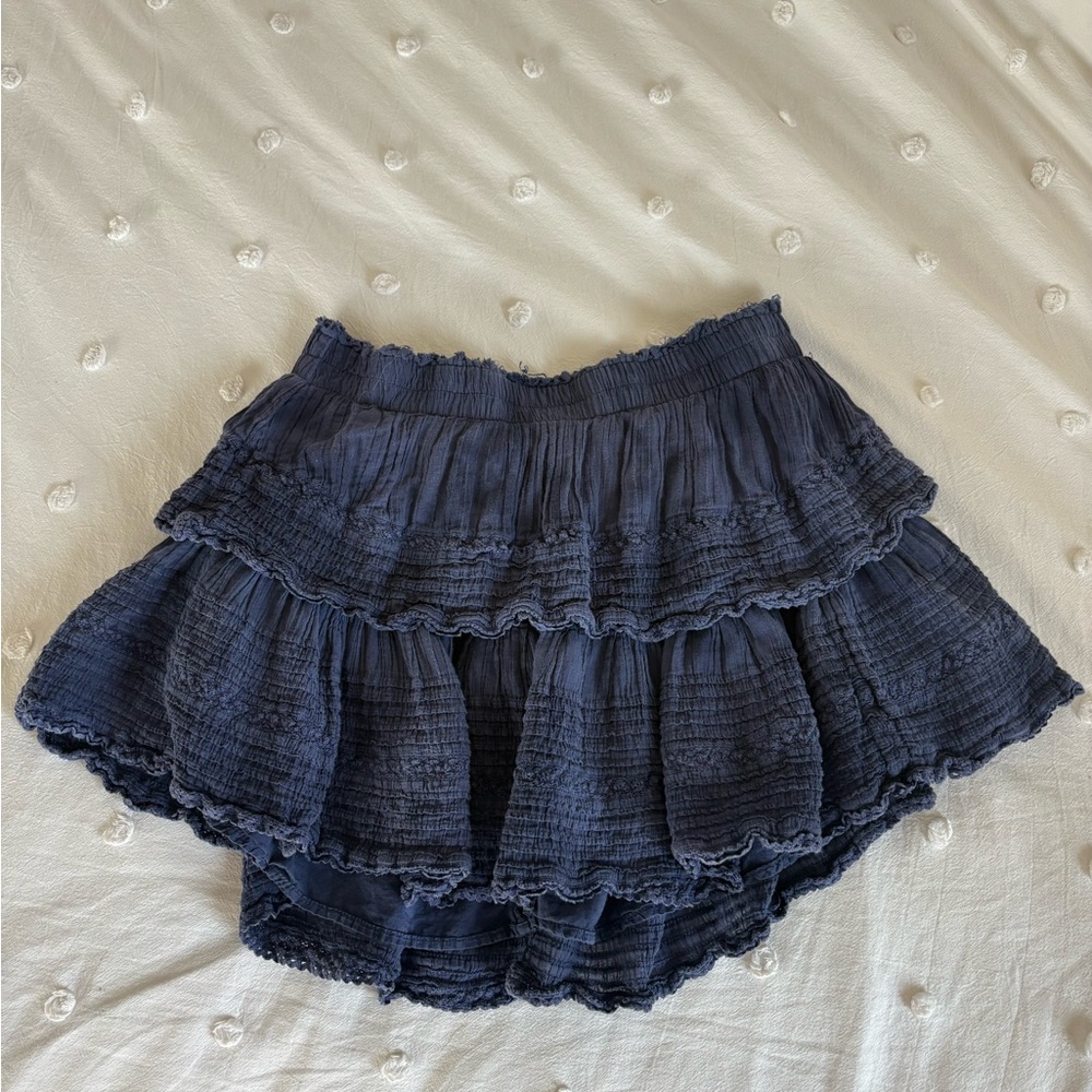 Aerie Charcoal Smocked Skirt